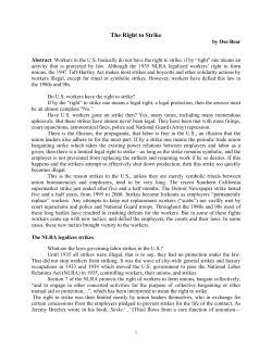 The Right to Strike