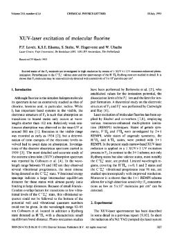 XUV-laser excitation of molecular fluorine