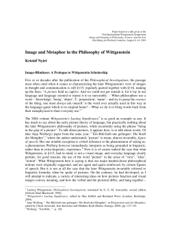 Image and Metaphor in the Philosophy of Wittgenstein