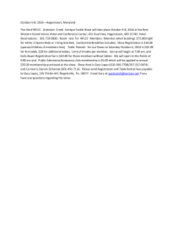 October 6-8, 2016&mdash;Hagerstown, Maryland The third NFLCC