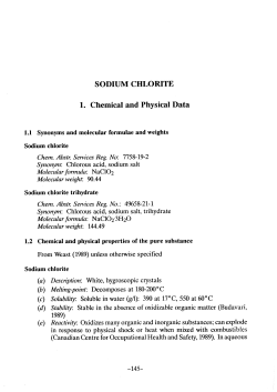 Sodium chlorite - IARC Monographs on the Evaluation of