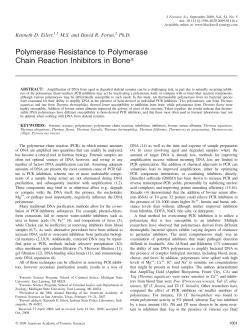Polymerase Resistance to Polymerase Chain Reaction Inhibitors in