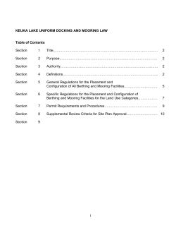 keuka lake uniform docking and mooring law