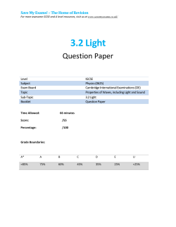 3.2 Light - SAVE MY EXAMS!