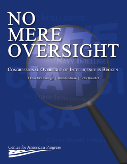 No Mere Oversight - Center for American Progress