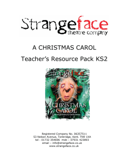 A CHRISTMAS CAROL Teacher`s Resource Pack KS2