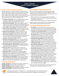 LinkedIn Profile Strategies