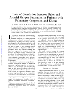 Pulmonary Congestion and Edema
