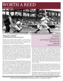 the Newsletter - Reed Financial Services