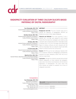 radiopacity evaluation of three calcium silicate