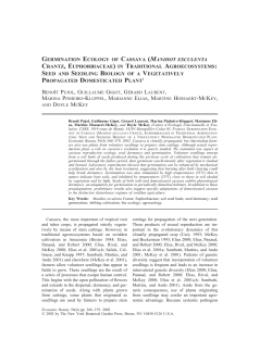 crantz, euphorbiaceae) in traditional agroecosystems: seed and