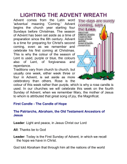 lighting the advent wreath