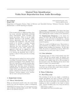 Musical Note Identification Violin Score Reproduction from Audio