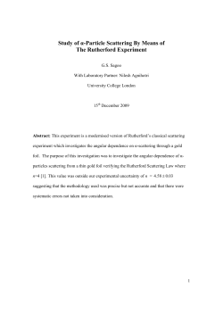 Study of &alpha;-Particles