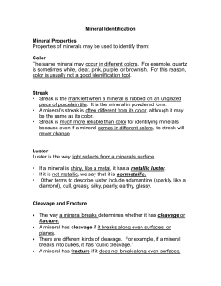 Mineral Identification