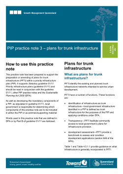 PIP practice note 3 - plans for trunk infrastructure