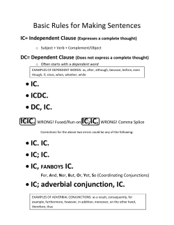 Basic Rules for Sentence