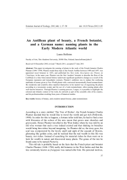 An Antillean plant of beauty, a French botanist, and a German name