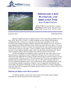 Sprinklers, Crop Water Use, an Irrigation Time, Salt