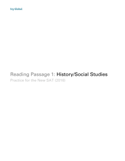 Reading Passage 1: History/Social Studies