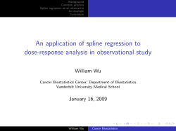 An application of spline regression to dose