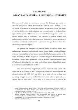 chapter-iii indian party system: a historical overview
