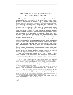 the compact clause and the regional greenhouse gas initiative