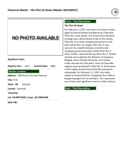 Historical Marker - The Flint Sit-Down (Marker ID#:S0497C)