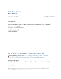 Macroinvertebrates and Excessive Fine Sediment