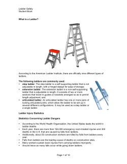 Ladder Safety Student Book Page 1 of 10 What is a Ladder