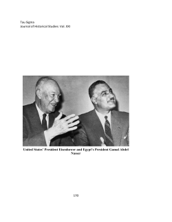 eisenhower`s conflict of goals in his foreign policies regarding egypt