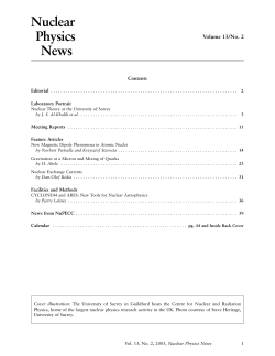 Nuclear Physics News