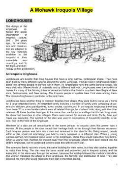 A Mohawk Iroquois Village and tools
