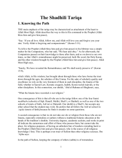 Tariqa Notes - Journey of a Seeker