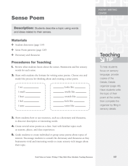 Sense Poem - Scholastic