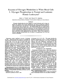 Enzymes of Glycogen Metabolism in White