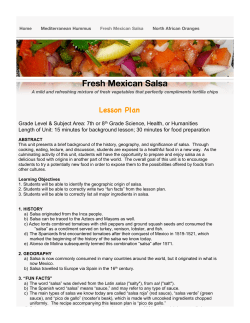 Fresh Mexican Salsa