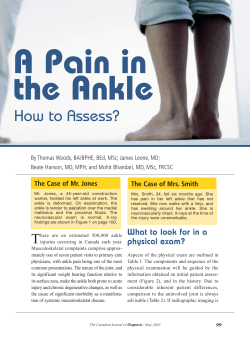 A Pain in the Ankle - STA HealthCare Communications