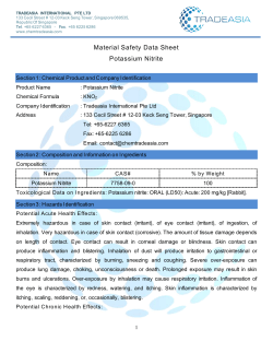 Material Safety Data Sheet Potassium Nitrite