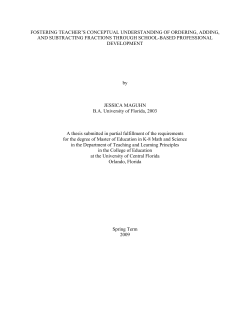 FOSTERING TEACHER`S CONCEPTUAL UNDERSTANDING OF