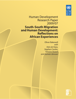 Human Development Research Paper 2009/07