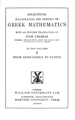 GREEK MATHEMATICS