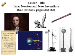 Isaac Newton and New Inventions