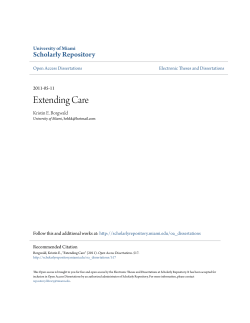 Extending Care - Scholarly Repository