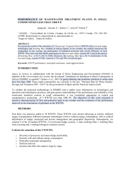PERFORMANCE OF WASTEWATER TREATMENT