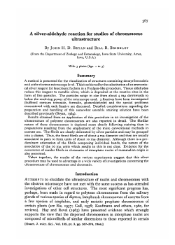 A silver-aldehyde reaction for studies of chromosome ultrastructure