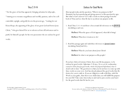 Titus 2: 11&ndash;14 Zealous for Good Works - Transform