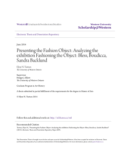 Presenting the Fashion Object: Analyzing the exhibition Fashioning