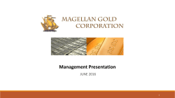 Management Presentation - Magellan Gold Corporation