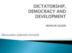 Dictatorship,Democracy and Development (Olson)